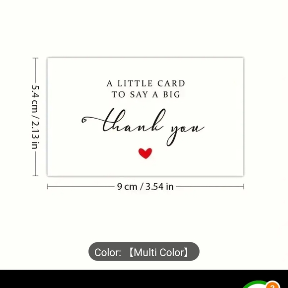 50 Thank You Cards - Picture 4 of 5